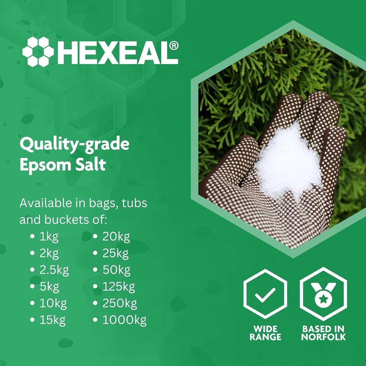 Epsom Salt 25Kg – 25Kg Bag of Food Grade Magnesium Sulphate for Bathing, Gardening & Household Use – Suitable for Personal Care, Soil Enrichment, and More