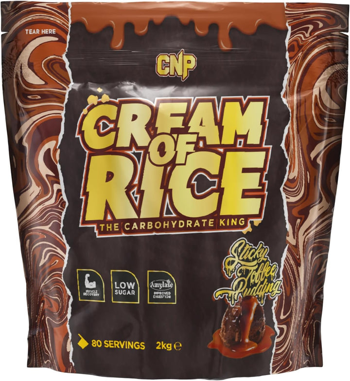 Cream of Rice Carbohydrate, Low Sugar, for Energy & Recovery with Easy Digestion, 2Kg 40/80 Servings 8 Flavours (2Kg, Cherry Bakewell)