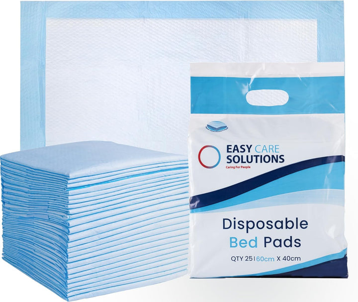 100 X Disposable Incontinence Bed Pads 40 X 60 Cm| Underpads, Bed Mats, Mattress Protectors, Incontinence Pads | Adults & Elderly, Sofa & Chair for Children | 4 Packs of 25