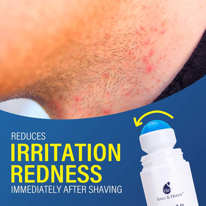 Razor Bump and Ingrown Hairs Serum - after Shave Solution Roll-On for Ingrown Hairs, Razor Burns and Razor Bumps for Men and Women