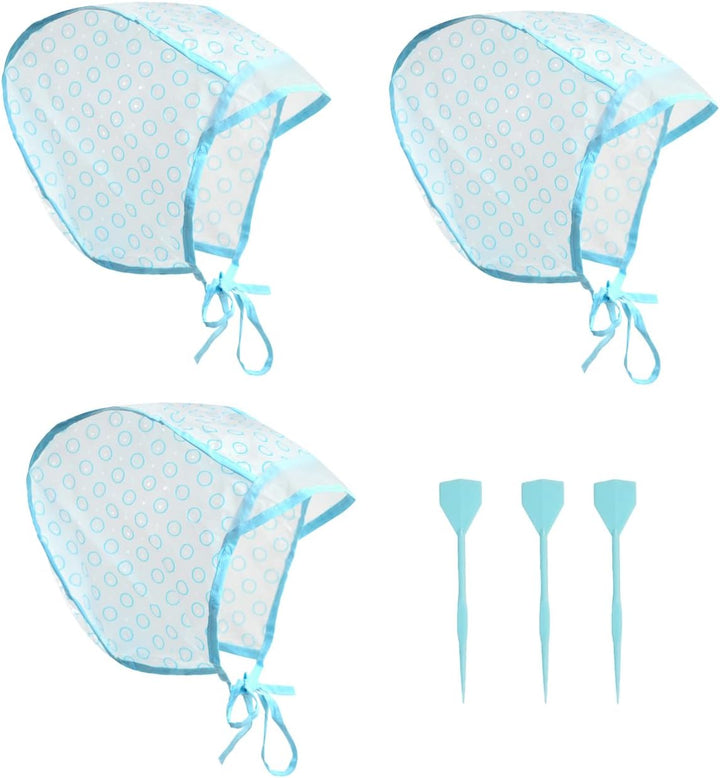 1 PC Highlighting Cap Frosting Cap Hair Dye Colouring Cap and Spatula with Crochet Hook for Dyeing