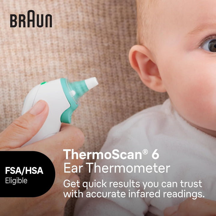 Thermoscan 6, IRT6515 – Digital Ear Thermometer for Adults, Babies, Toddlers and Kids – Fast, Gentle, and Accurate with Color Coded Results