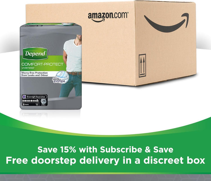 Comfort Protect Incontinence Pants for Men, Small/Medium, 30 Pants