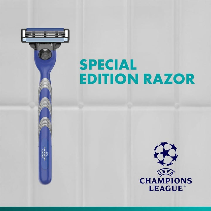 Mach3 Men'S Razor + 12 Razor Blade Refills, 3 Blades for a Smooth Shave, Fits All Mach3 Handles