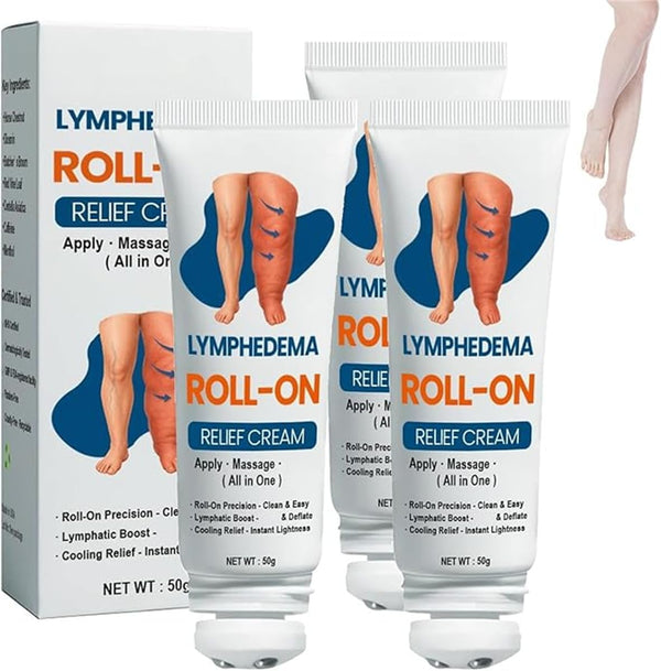 Kubozn Roll-On Cream – Leg Care Herbal Cream, Lymphatic Drainage & Swelling Relief, Leg Swelling Relief Roll-On, Edema Relief for Legs and Feet, Suitable for All Skin Types (3)