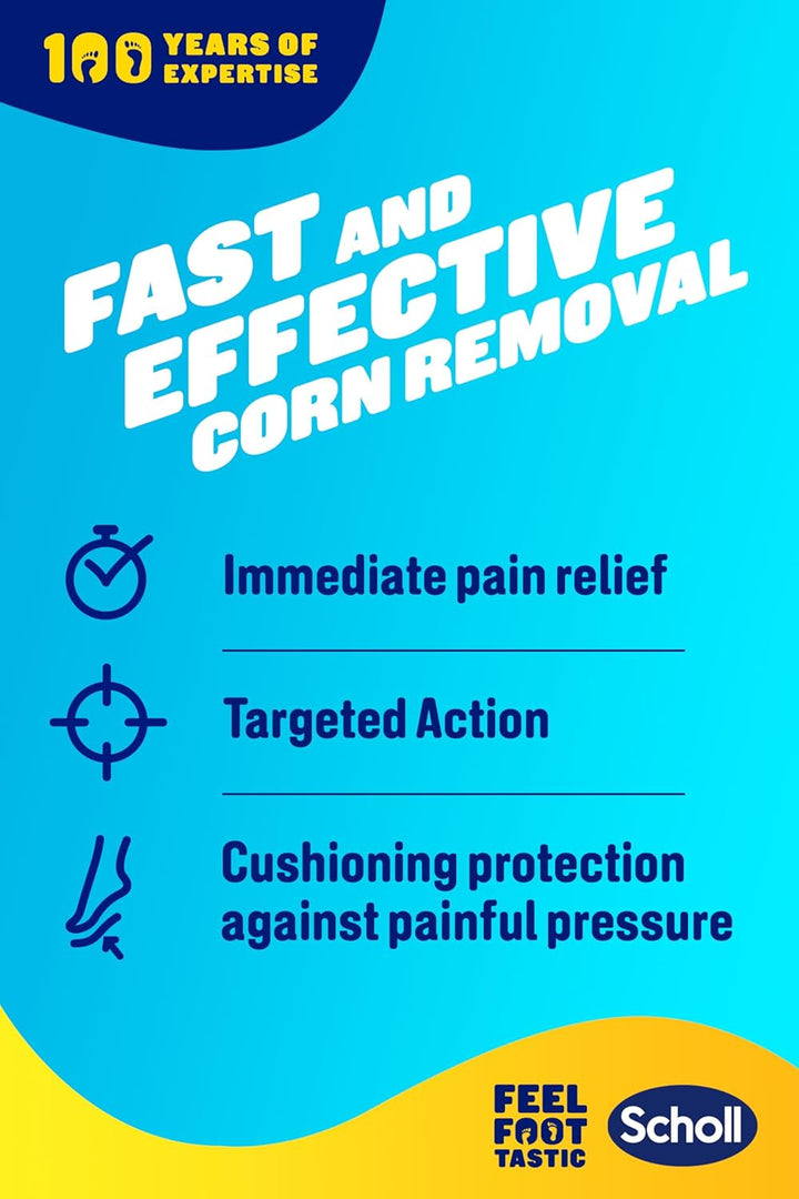Complete Corn Removal Treatment Kit, 1 Pack - Medicated Action with Salicylic Acid, Includes 6 Pads, 6 Medicated Discs, and 9 Cushions for Effective Corn Removal