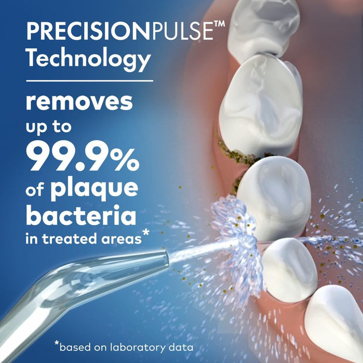 Ultra Professional Water Flosser, 5 Tips, Advanced Pressure Control System, 10 Settings, Dental Plaque Removal Tool, White, WP-660UK, 2Pin UK Bathroom Plug, Packaging May Vary