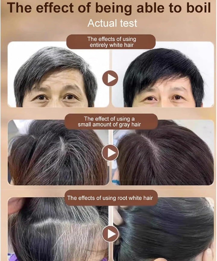 Truametop Hair Dye Stick, 2 in 1 Hair Color Stick, Waterproof and Sweat-Proof Hair Dyestick, Root Touch Upstick, Quick and Easy Coverage, for Women & Men (Brown)