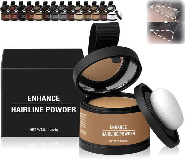 Veinsgrain Hairline Enhancement Powder (#06 Dark Brown) - Long-Lasting, Waterproof, Suitable for All Hair Colors