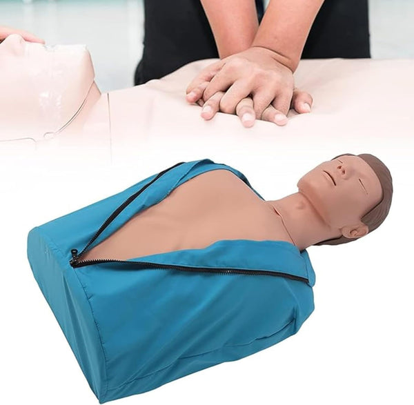 CPR Manikin for Adults, Cardiopulmonary Resuscitation Training Manikin Rubber Half Body, Artificial Ventilation Human Model A