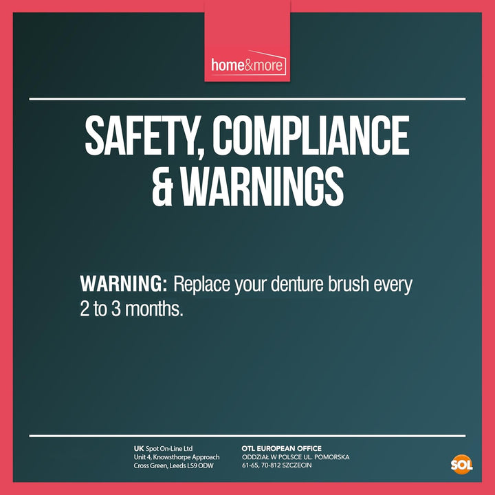 2Pk Denture Toothbrush, UK Retainer Brush for Cleaning False Teeth, Dual Angled Heads with Soft Bristles for Hard-To-Reach Areas, Ideal Oral Hygiene ution for Dentures and Oral Appliance