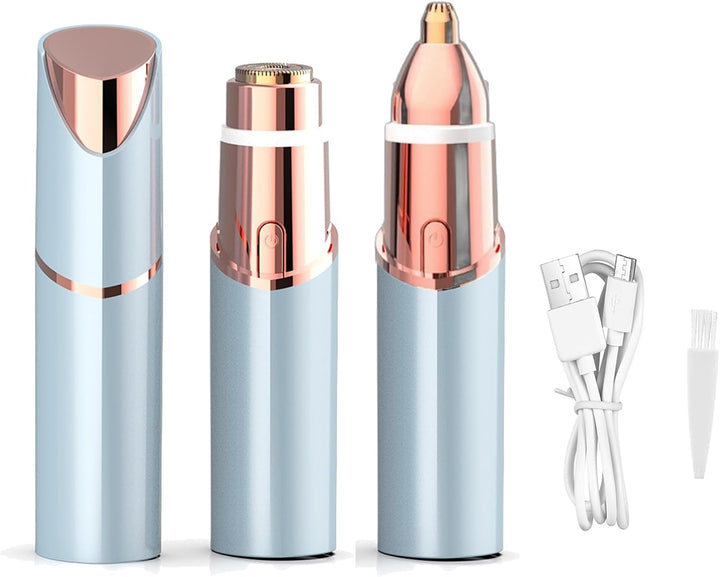 Lady Shaver for Women, Facial Hair Remover, Facial Hair Remover for Women, USB Rechargeable Facial Epilator, Hair Removal Device for Peach Fuzz/Facial Hair/Lip/Chin Travel Size