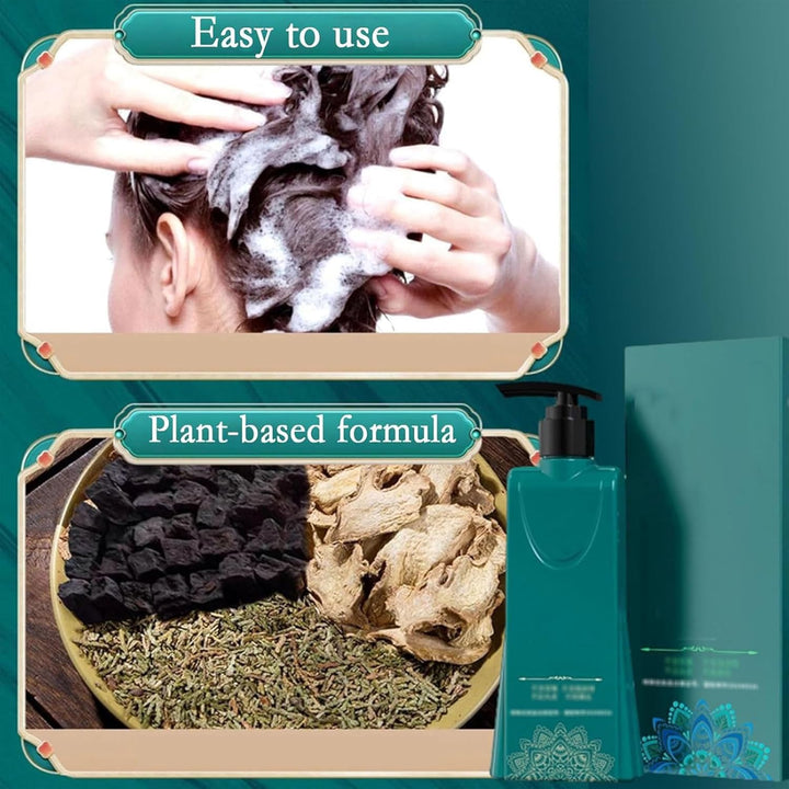 Mild Formula Long Lasting Hair Dye Set, Plant Extracts Long Lasting Hair Color Dye Cream, Gray Hair Coverage, Nourishing, Natural (Chestnut Brown)