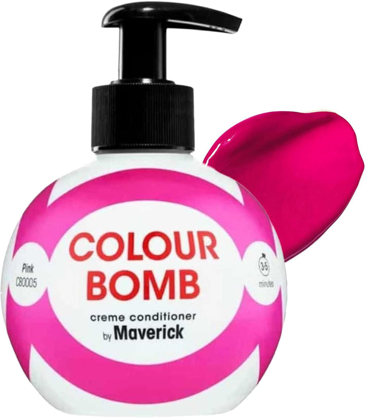 Colour Bomb Burgundy Hair Colour Depositing Conditioner 250Ml – Vibrant Gloss & Shine, Softening & Nourishing Colour Refresh Treatment, No Mix, Vegan, Ammonia & Peroxide Free