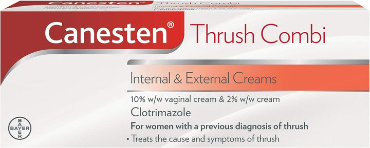 Thrush Combi Internal & External Creams for Thrush Treatment | Clotrimazole | Two-Step Complete Relief Thrush Treatment