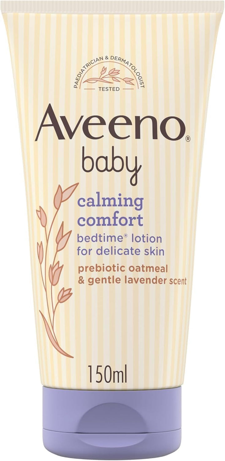 Calming Comfort Bedtime Lotion (1 X 150Ml), Calming Lavender Scent & Prebiotic Oatmeal Baby Lotion, Gentle Formula, Hydrates and Helps Protect Delicate Skin, Moisturises Skin for 24 Hours