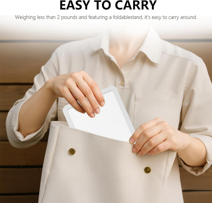 Sad Lamp for Seasonal Affective Disorder, 15000 Lux Natural Sunlight Therapy Lamp, Uv-Free, 3 Color Temperature, 5 Brightness Levels, 6 Timer, 180° Stand, Touch Control and Memory Function