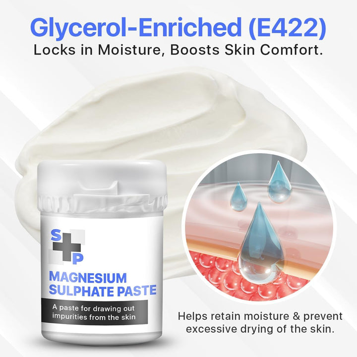 S+P Magnesium Sulphate Paste, Premium Drawing Paste for Effortless Deep Pore Cleansing, Natural Impurity Removal & Soothing Skin Revitalization-50G, Osmosis Action