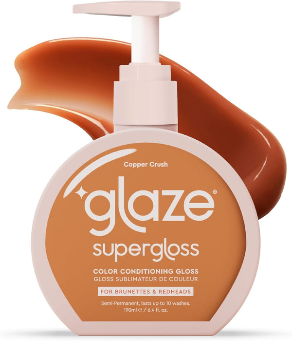 Supergloss Color Conditioning Gloss – Hydrating Semi-Permanent Color Hair Gloss & Shine Boost – Color Depositing Mask - Vegan, Cruelty-Free – 190Ml - Copper Crush - Bright Copper