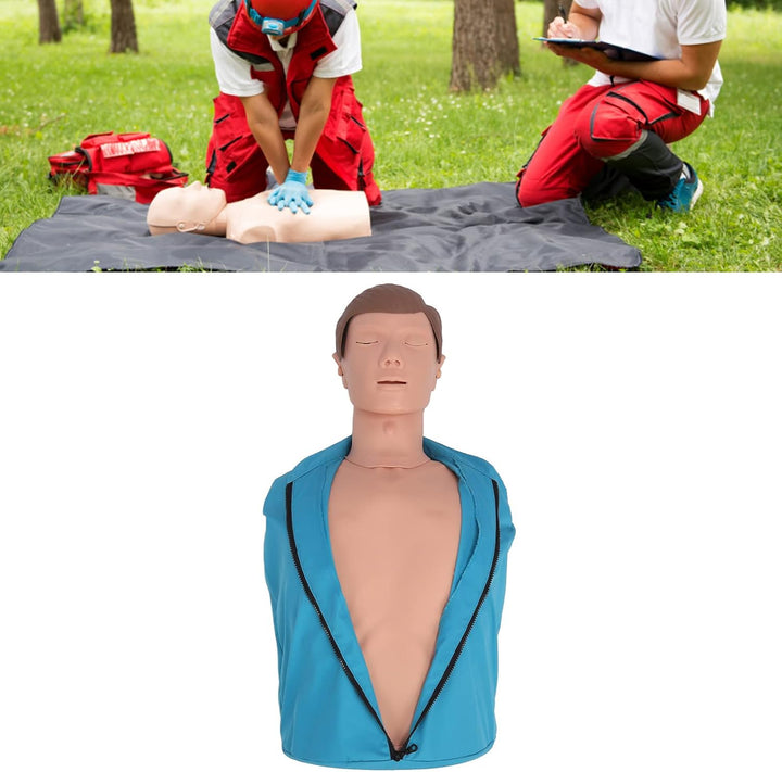 Adult CPR Training Manikin, Professional Adult Cardiopulmonary Resuscitation Training Mannequins First AID Training Manikins, Rubber Half Body Artificial Respiration Adult Dummy for Teaching Training