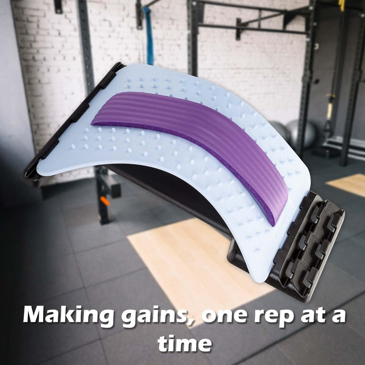 Back Stretcher/Posture Supporter Adjustable Comfortable, Spine Stretch Posture Corrector - Board Lumbar Support - 38Cm X 25Cm White X 1