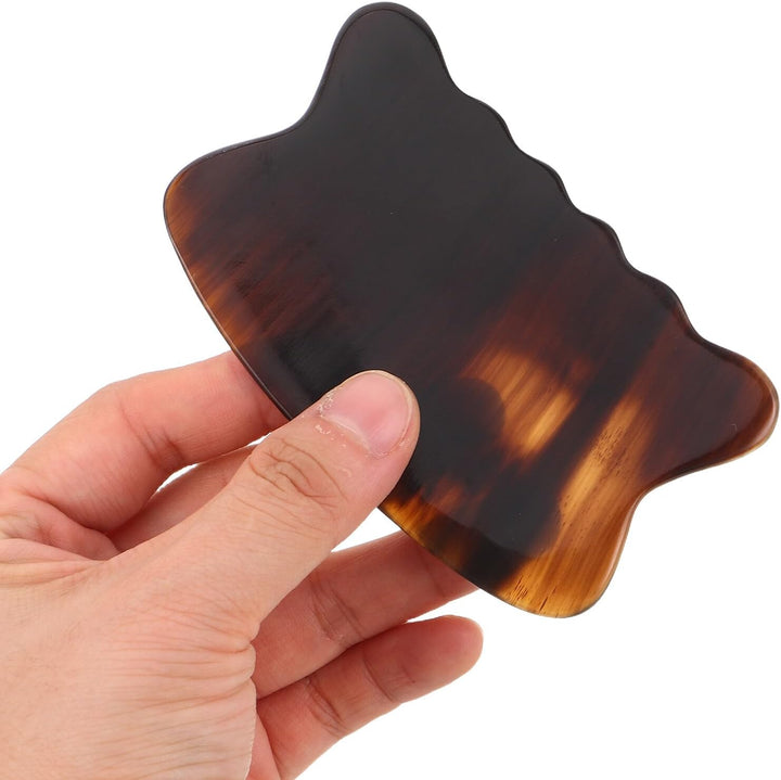 Portable Ox Horn Gua Sha Scraping Board for Full Body and Facial Massage Sturdy Natural Material Traditional Craftsmanship Versatile Manual Tool for Relaxation and Muscle Relief