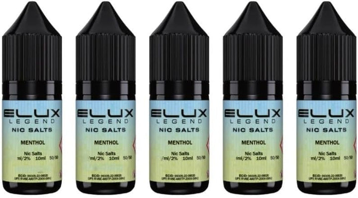 5X Eluxlegend Nic Salt | 5 X10 Ml | Smooth Inhale | Aromatic Clouds | No Nicotine | Pack of 5 (Strawberyraspberrycherry 20)