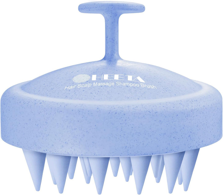 Scalp Massager Hair Growth, Shampoo Brush with Soft Silicone Bristles for Hair Care and Head Relaxation, Ergonomic Scalp for Women/Men/Pet-Black&Turquoise