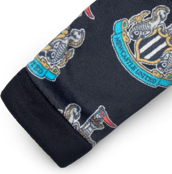 Newcastle United Dressing Gown Baby Toddler Robe Fleece Hooded OFFICIAL Gift