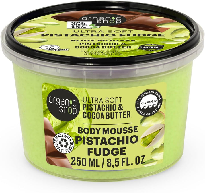 Ultra Soft Pistachio Fudge (Dubai Chocolate) Body Mousse, Pistachio & Cocoa, 250 Ml
