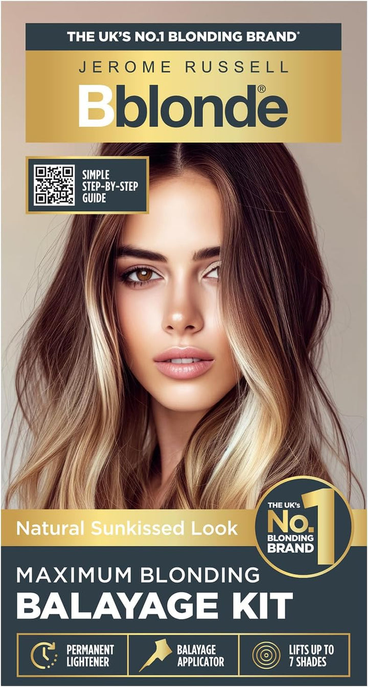 Bblonde Maximum Blonding Balayage Kit | At-Home Balayage Made Easy | Sun-Kissed Blonde Highlights with Precision Brush and Isolating Cap