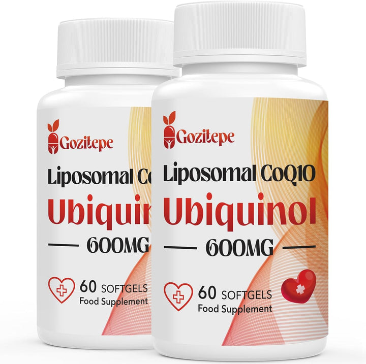 Liposomal Coq10 Ubiquinol 600Mg, 60 Mini Softgels, High Strength Active Coenzyme Q10, Enhanced Absorption, Premium Quality Formula, 60 Count (Pack of 1)