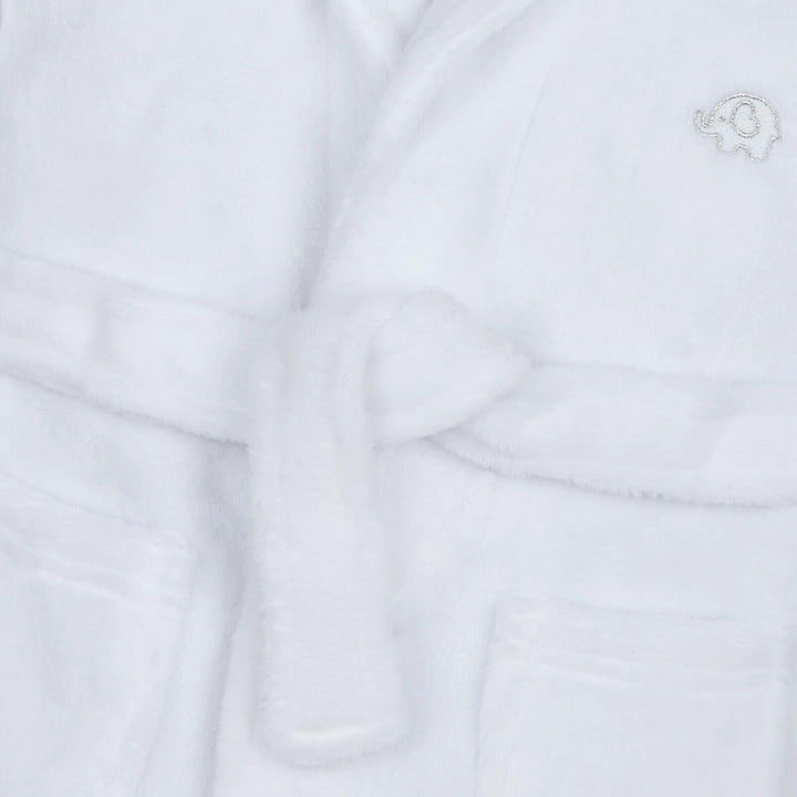 Baby Boys & Girls Unisex Dressing Gown (Ages 6-24 Months) Soft Plush Flannel Fleece Hooded Bath Robe