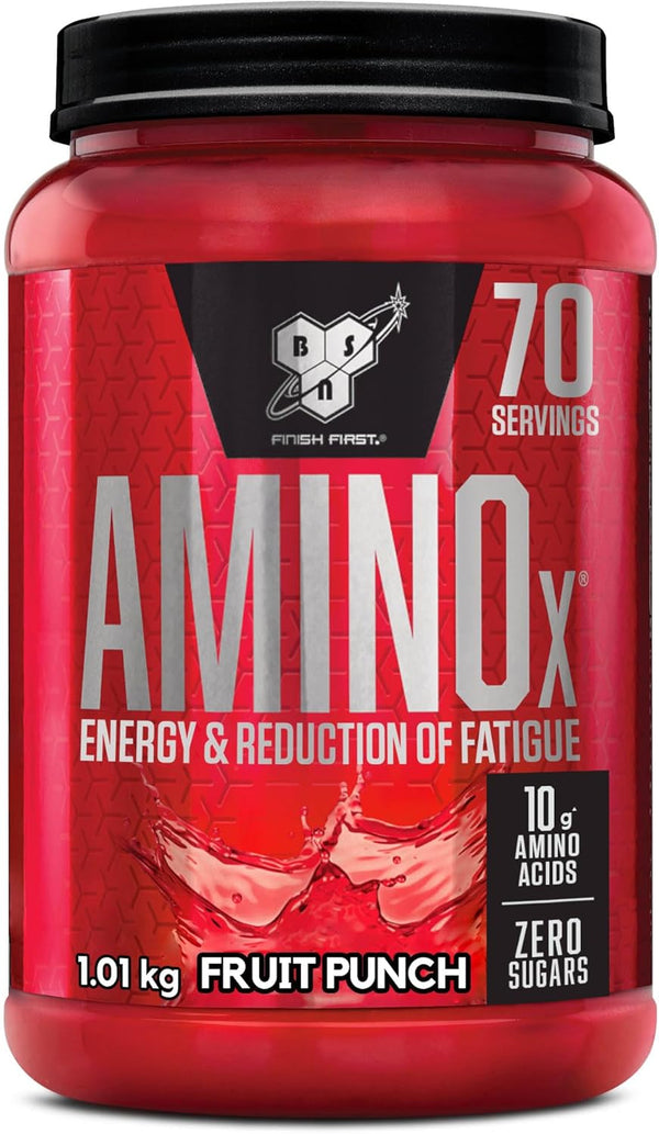 Nutrition Amino X Supplement with Vitamin D, Vitamin B6 and Amino Acids, Fruit Punch Flavour, 70 Servings, 1 Kg