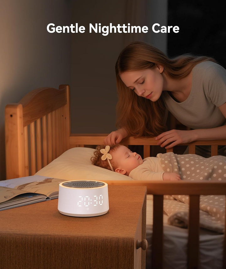 White Noise Machine - D1 Nova Sound Machine for Baby Adult, 25 Soothing Sounds, 9 Night Lights, Dimmable Display, Ideal Sleep Aid for Heavy Sleepers Bedroom