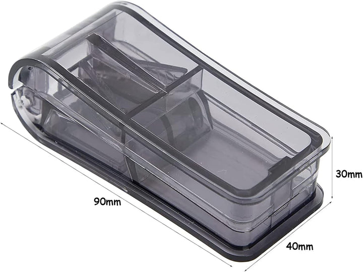 Pill Cutter,Small Pill Tablet Cutter,Pill Splitter with Blade for Small Pills Large Pills Cut in Half Quarter,With Pill Box,To Divide and Carry Daily Medication(Black)