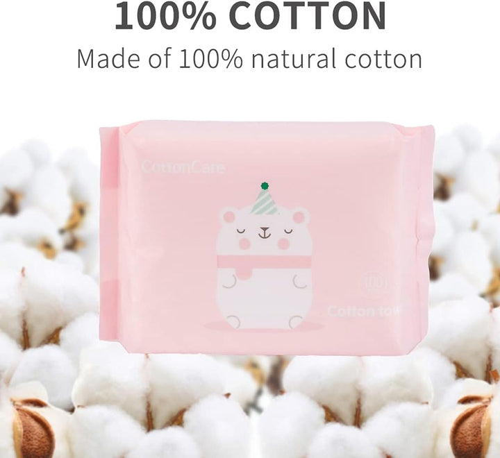 Baby Dry Wipe,100% Cotton,Dry Wipe Cotton Tissues,Baby Sensitive Skin,Taking Care of Baby Skin,7.9 X 4.7 in 6-Pack (600 Count)