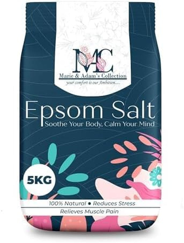 Pure Epsom Salts | Magnesium Sulphate Bath Salt (5 Kg (Pack of 1))