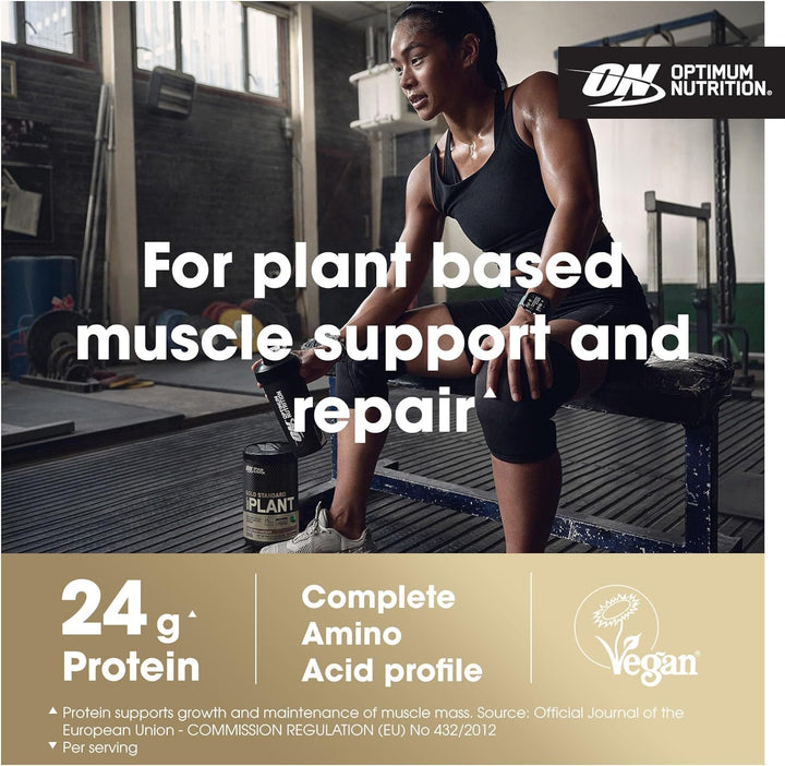 Gold Standard 100% Plant Based Protein Powder for Men and Women, Vegan Protein Shake Powder, Post Workout, or Anytime Throughout the Day, Vanilla Flavour, 21 Servings, 684G