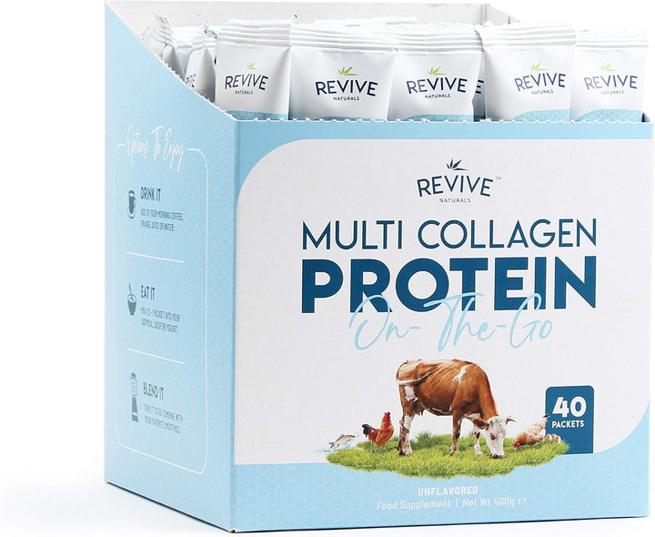 Multi Collagen Protein Powder 400G - Types I, II, III, V & X - Hydrolyzed Grass Fed Bovine, Wild Caught Fish, & Free-Range Chicken & Eggshell Collagen (1 Month Supply) by