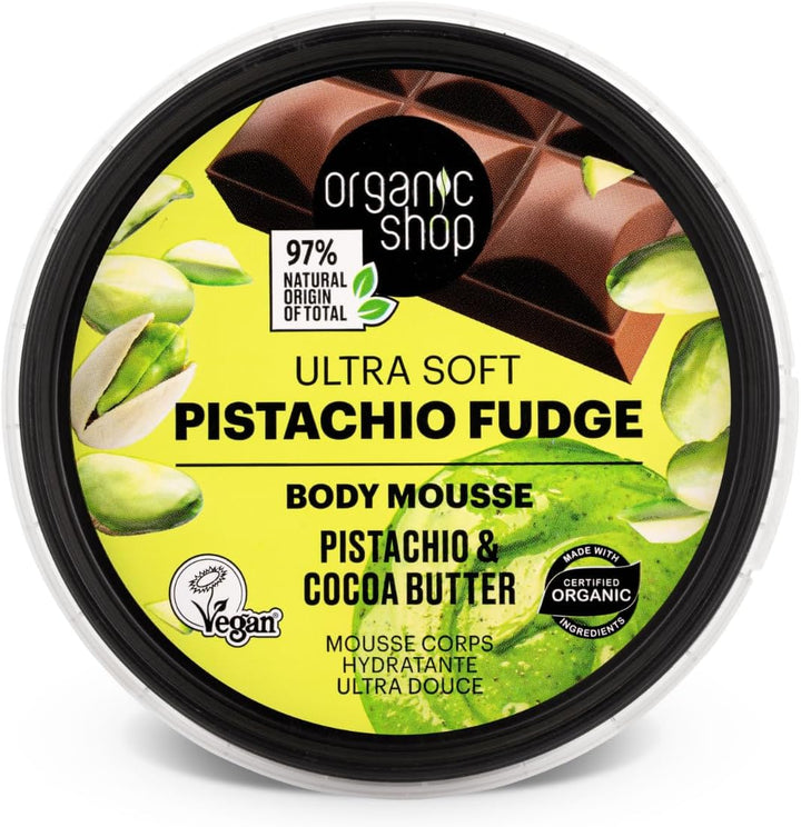 Ultra Soft Pistachio Fudge (Dubai Chocolate) Body Mousse, Pistachio & Cocoa, 250 Ml