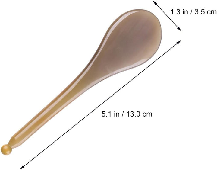 Natural Yak Horn Gua Sha Tool for Face Massage Beauty Scraping Board to Circulation Reduce Puffiness Smooth Fine Lines Suitable for Skin Care and Relaxation