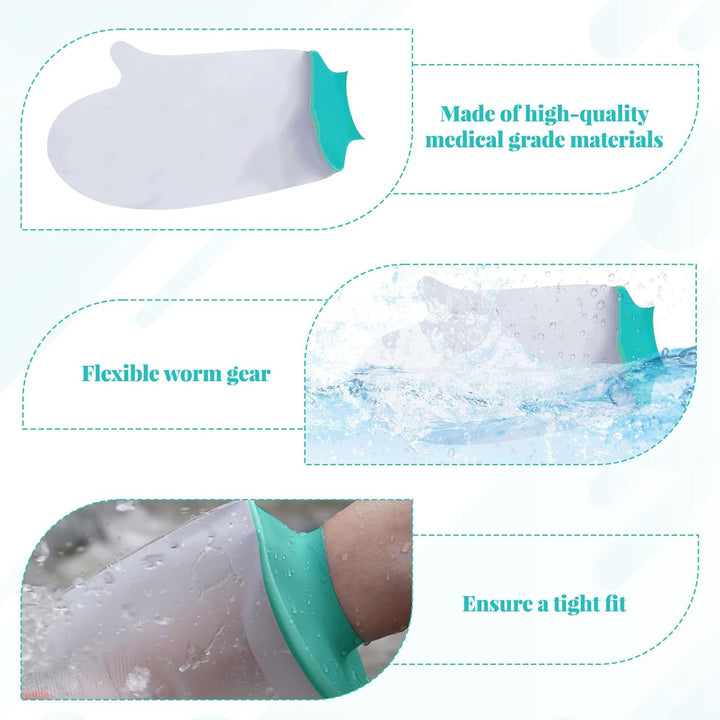 Waterproof Hand Protector for Showering, Waterproof Finger Protector, Plaster Cast Waterproof Cover Arm, Reusable Waterproof Cast Cover Arm for Wound Care, Surgery Recovery & Injury Protection