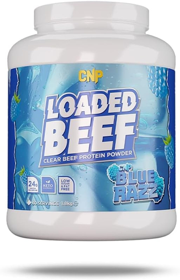 Loaded Beef, Clear Beef Protein Powder, 23G Clear Collagen Protein, Keto Friendly, Virtually Sugar & Fat Free, 60 Servings 6 Great Tasting Flavours (1.8Kg, Cherry Cola)