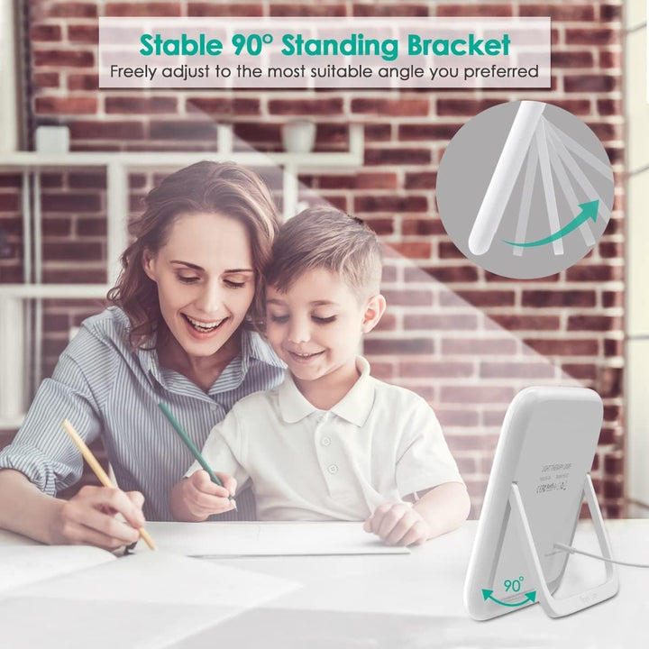 SAD Lamp 10,000 Lux, Daylight Lamp with Memory Function & 4 Timer Settings, Stepless Brightness, Portable UV Free Therapy Lights Lamp Sun for Home/Office