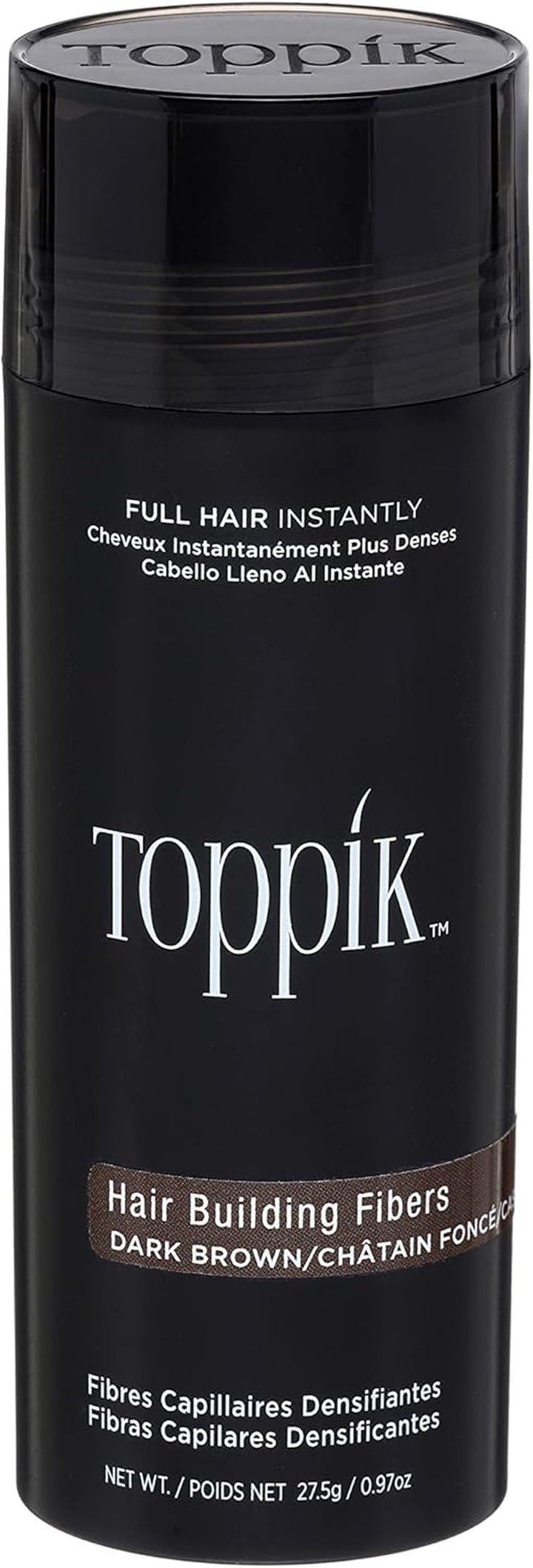 Toppik Hair Building Fibres Powder Brown Keratin-Derived for Naturally Thicker Looking 3G