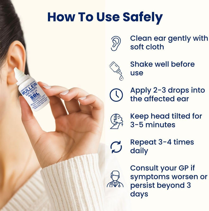 Mullein Ear Drops Ear Infections Earache Effective Relief Ear Pain, Swimmer'S Ear, Excessive and Hardened Ear Wax | Ear Wax Removal Solution with Natural Ingredients