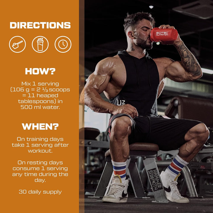 100% Beef Muscle, Flavored Protein Drink Powder with Carbohydrates, L-Leucine and Sweeteners, Lactose Free, Gluten Free, Low Sugar, 3180 G, Chocolate