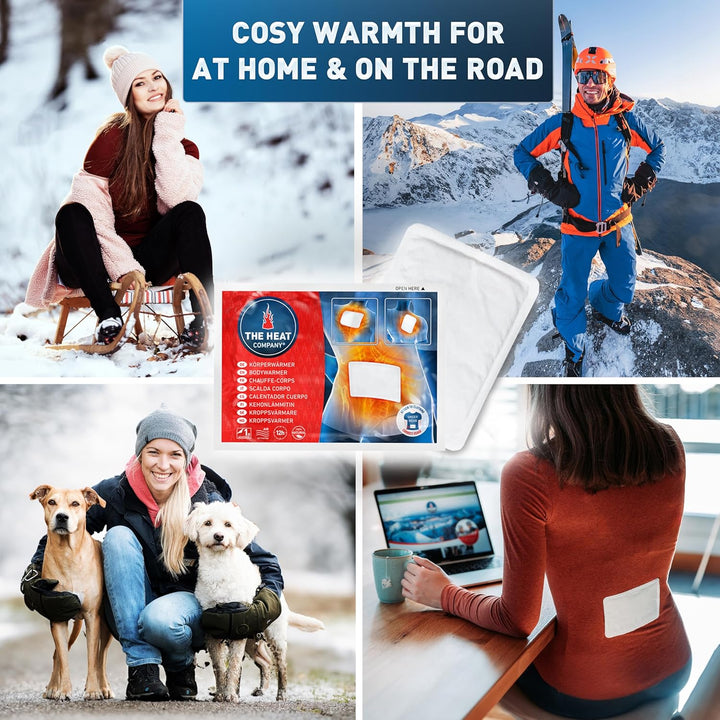 Bodywarmer - 10, 20 or 40 Pieces - EXTRA WARM - Adhesive - Warmer for Back and Neck - 12 Hours Pleasant Warmth - Instant Heat - Air Activated - Purely Natural