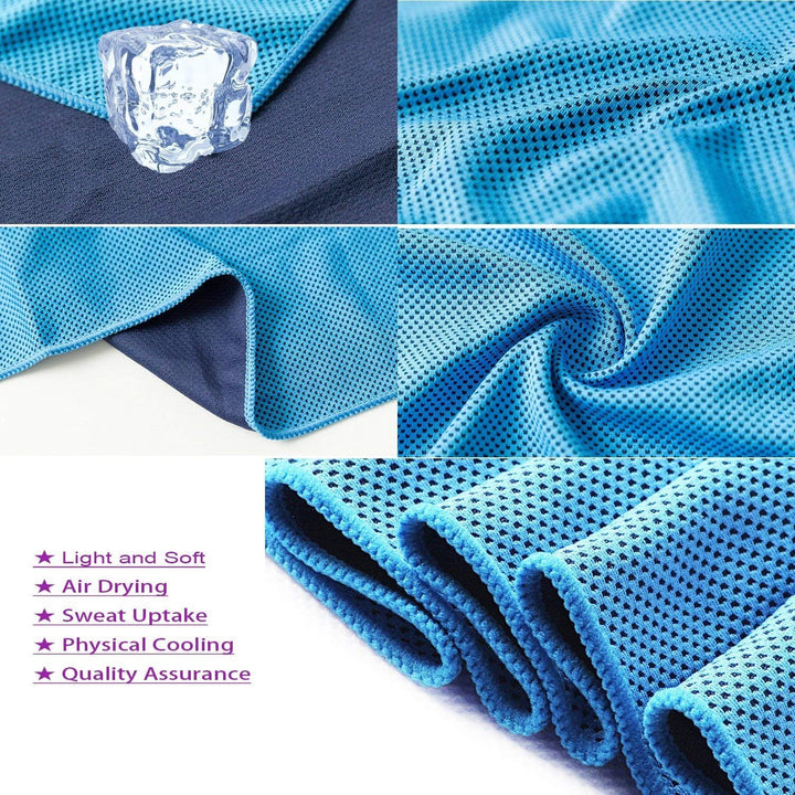 Cooling Towel, Ice Cold Sports Sweat Towel for Instant Relief Perfect for Cooling Scarf Neck,Forehead, Wristband, Bandana, Stay Cool from over Heating during All Kinds of Sports and Exercise
